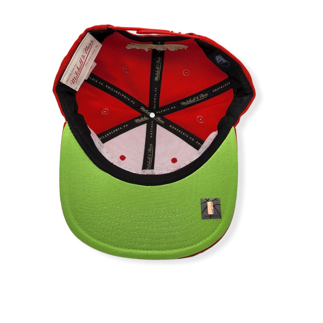 Mitchell & Ness Memphis Grizzlies Reverse Grinch Adjustable Snapback Hat Cap