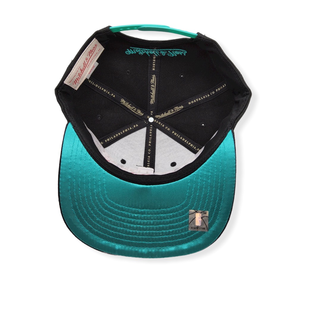 Mitchell & Ness Vancouver Grizzlies Black Satin Under Adjustable Snapback Hat Cap