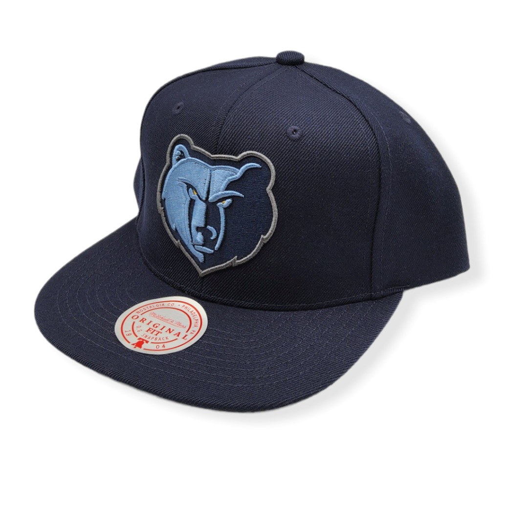Mitchell & Ness Memphis Grizzlies Team Ground 2.0 Blue Adjustable Snapback Hat Cap