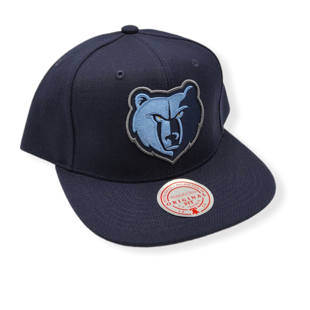 Mitchell & Ness Memphis Grizzlies Team Ground 2.0 Blue Adjustable Snapback Hat Cap