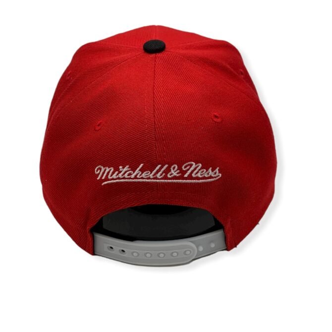Mitchell & Ness Miami Heat Cardinal Red 2 Tone Adjustable Snapback Hat Cap