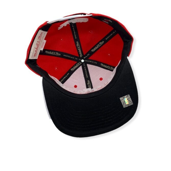 Mitchell & Ness Miami Heat Cardinal Red 2 Tone Adjustable Snapback Hat Cap