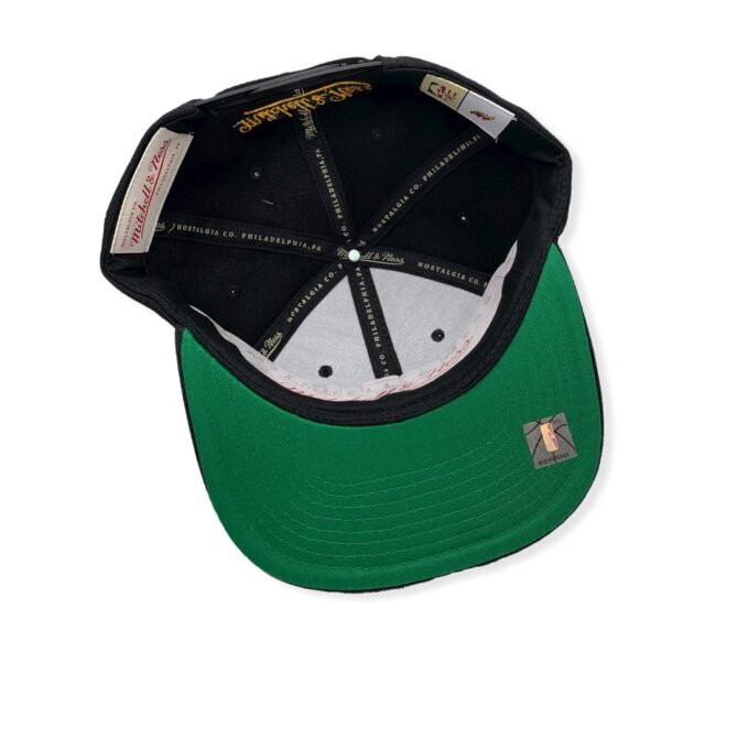 Mitchell & Ness Miami Heat Core Basic Hardwood Classics Black Adjustable Snapback Hat Cap
