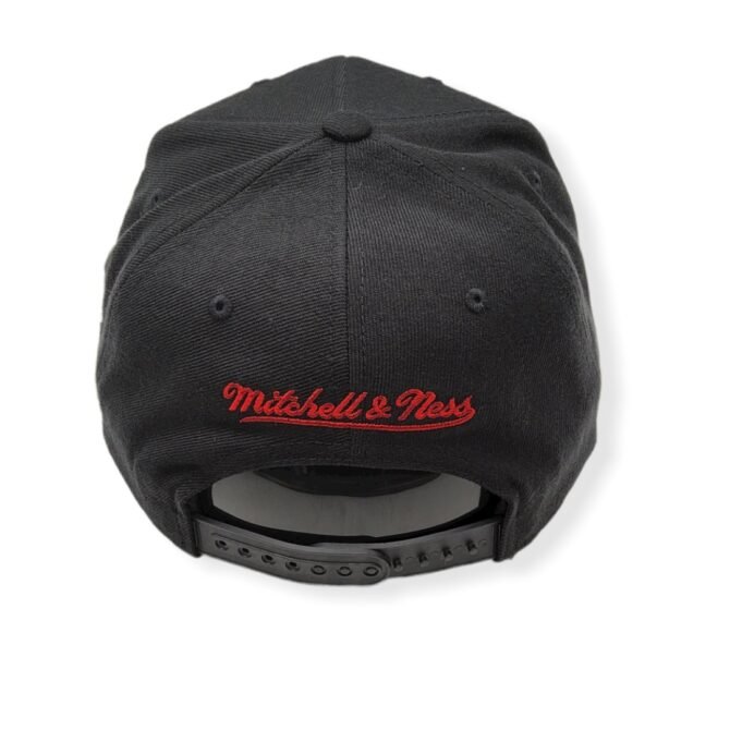 Mitchell & Ness Miami Heat Foundation Script Black Adjustable Snapback Hat Cap