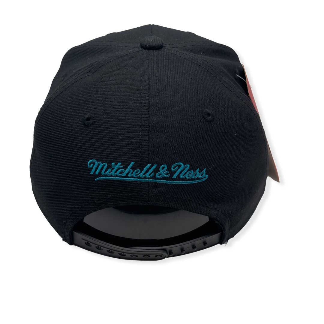 Mitchell & Ness Charlotte Hornets Swingman Pop HWC Black/Teal Adjustable Snapback Hat Cap