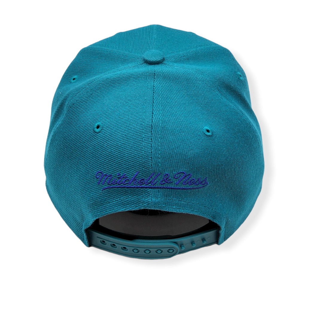 Mitchell & Ness Charlotte Hornets Two Tonal Teal Hardwood Classics Adjustable Snapback Hat Cap