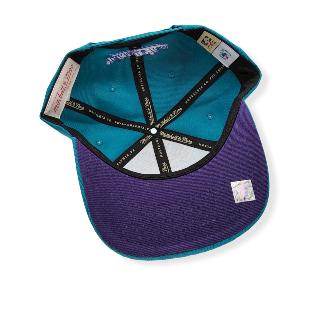 Mitchell & Ness Charlotte Hornets Two Tonal Teal Hardwood Classics Adjustable Snapback Hat Cap