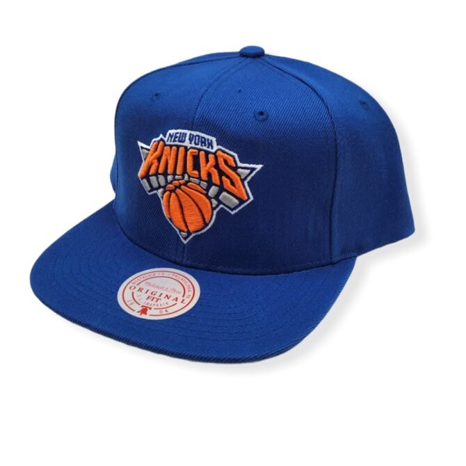 Mitchell & Ness New York Knicks Core Basic Blue Adjustable Snapback Hat Cap