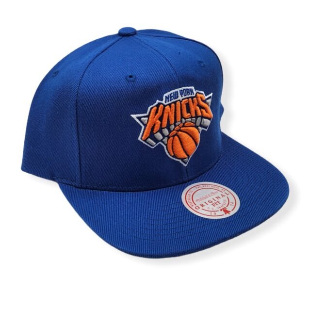 Mitchell & Ness New York Knicks Core Basic Blue Adjustable Snapback Hat Cap