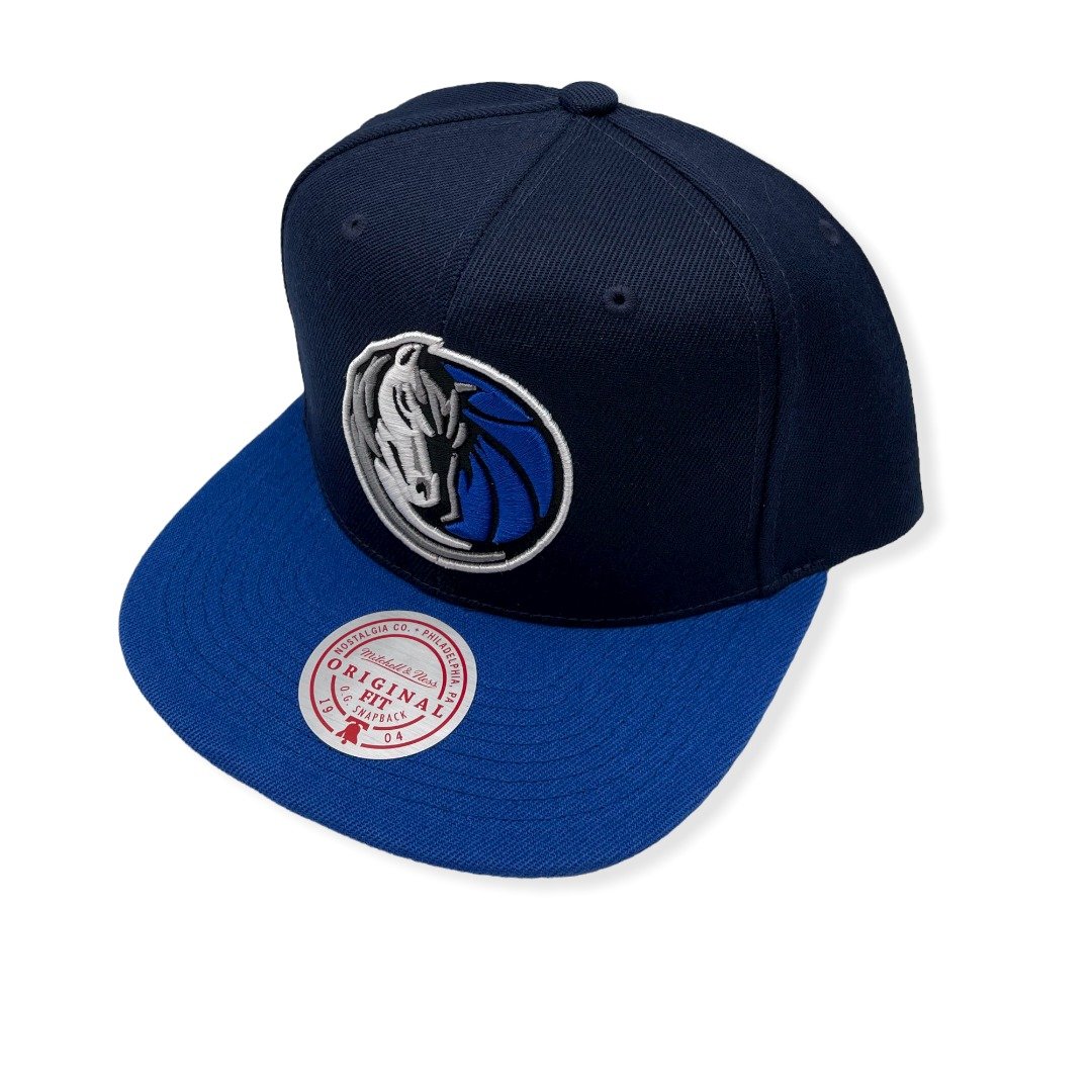 Mitchell & Ness Dallas Mavericks Core Basic Navy/Light Blue Adjustable Snapback Hat Cap