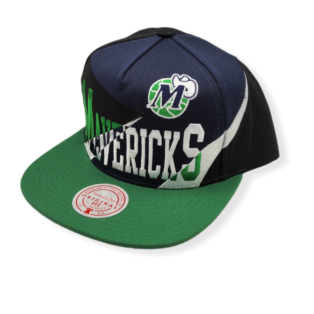 Mitchell & Ness Dallas Mavericks Multiply Blue/Green Adjustable Snapback Hat Cap