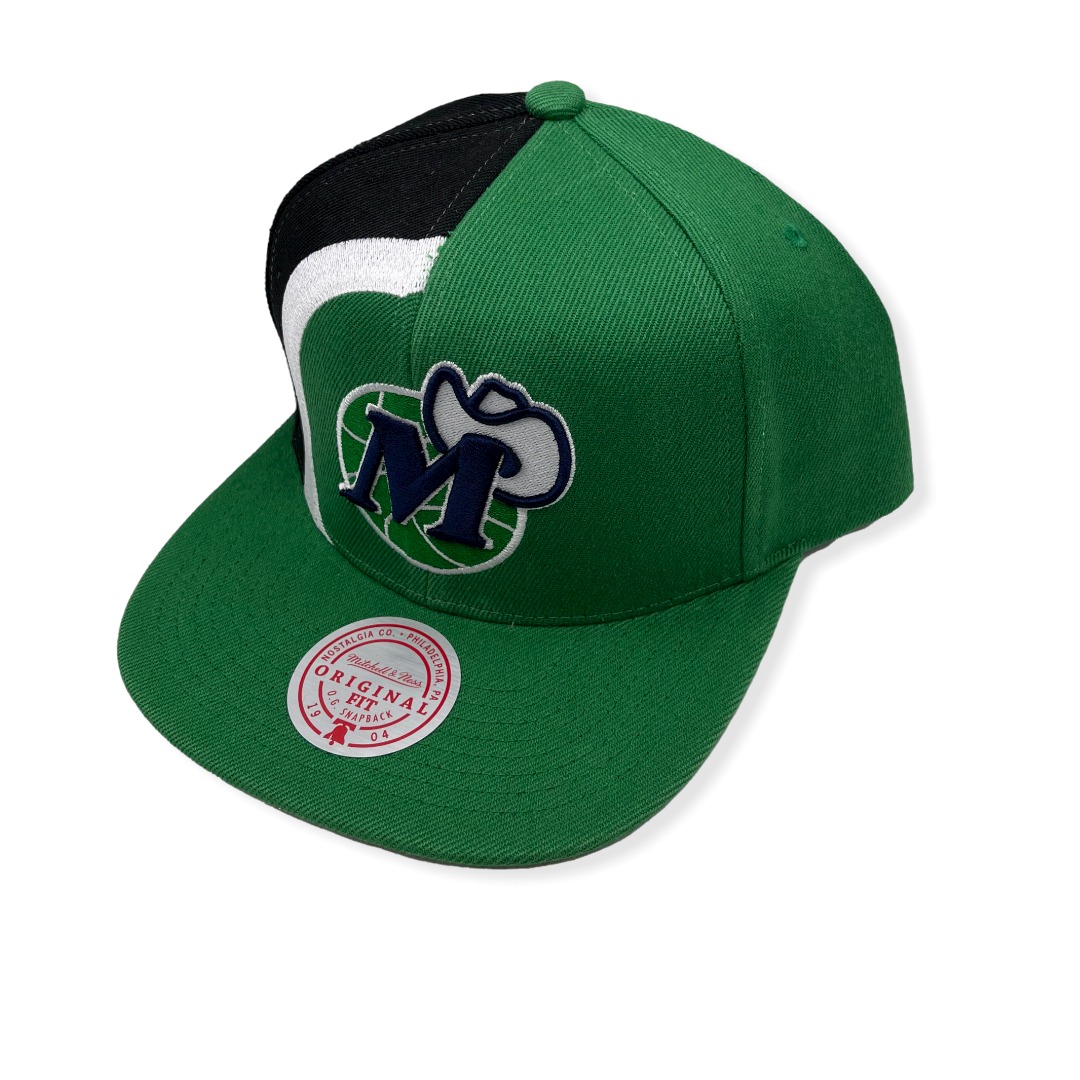 Mitchell & Ness Dallas Mavericks Retroline Green Adjustable Snapback Hat Cap