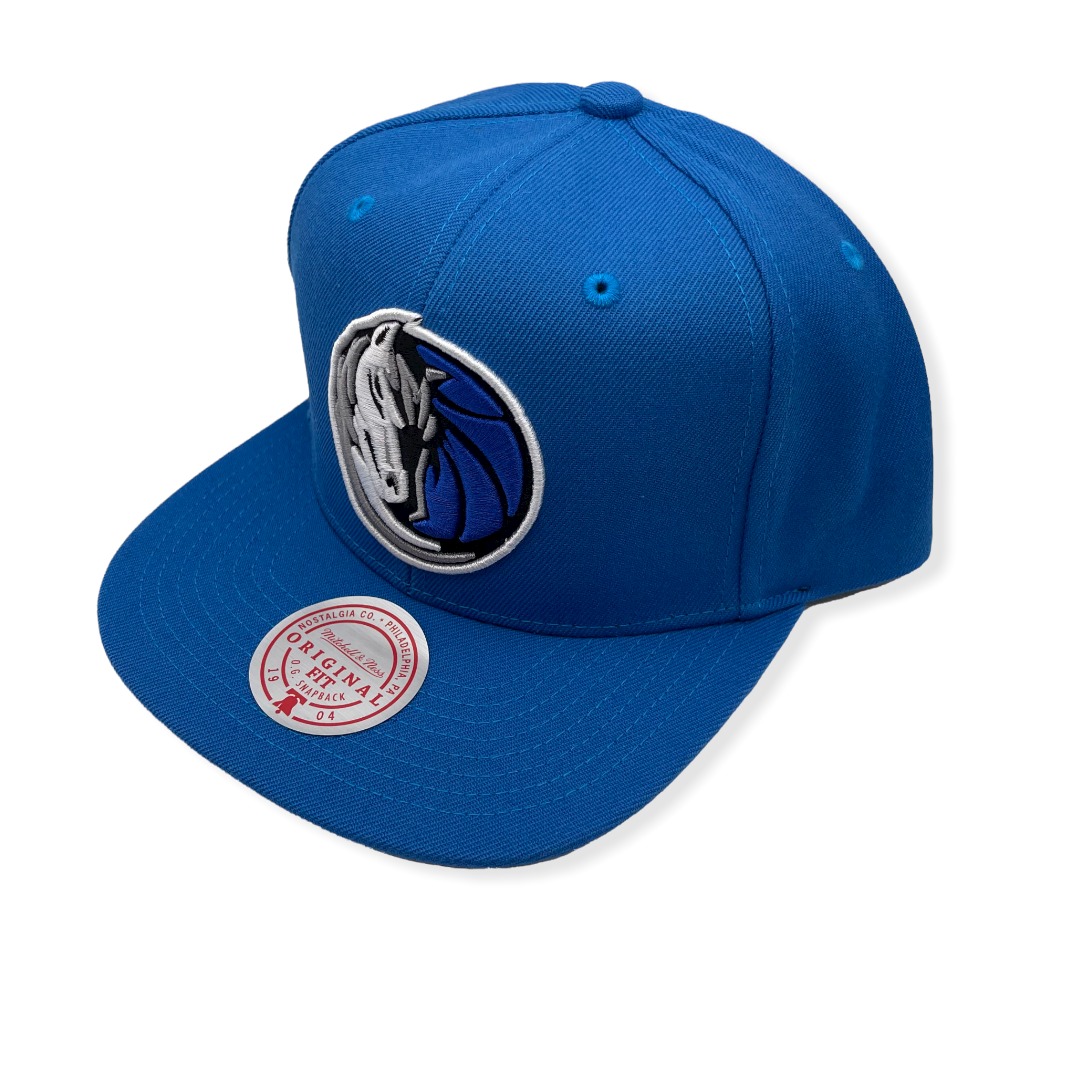 Mitchell & Ness Dallas Mavericks Team Ground 2.0 Blue Adjustable Snapback Hat Cap