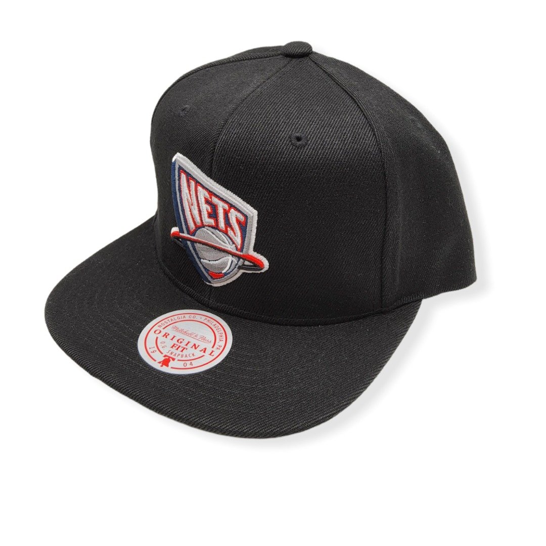 Mitchell & Ness Brooklyn Nets Core Basic Hardwood Classics Black Adjustable Snapback Hat Cap