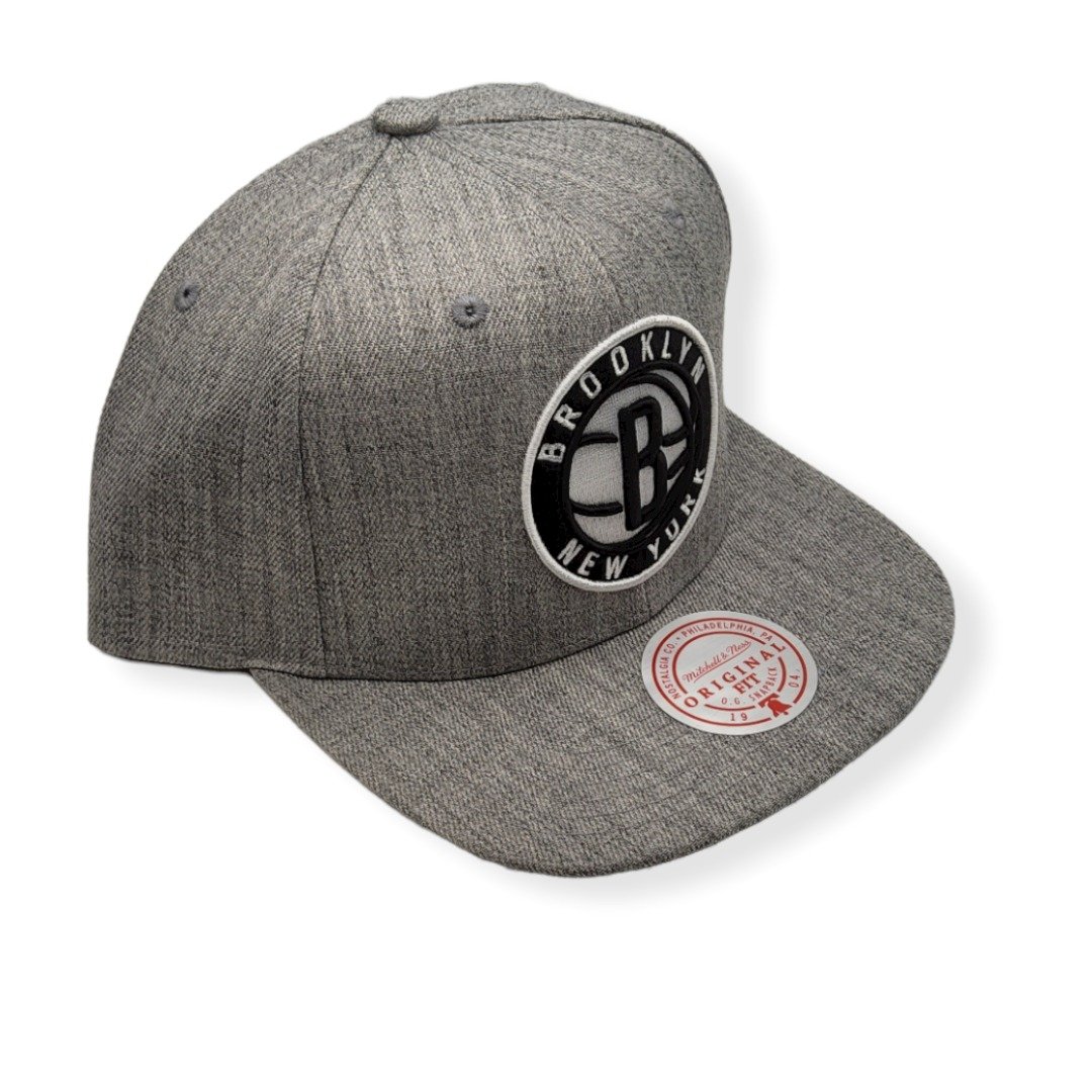 Mitchell & Ness Brooklyn Nets Team Heather 2.0 Adjustable Snapback Hat Cap