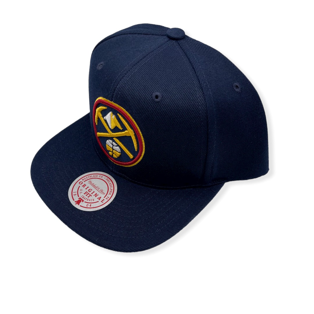 Mitchell & Ness Denver Nuggets Core Basic Navy Adjustable Snapback Hat Cap