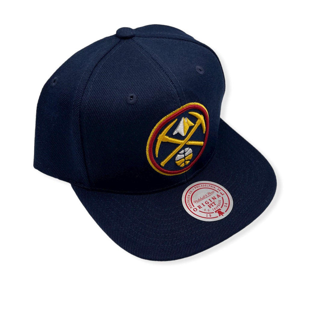 Mitchell & Ness Denver Nuggets Core Basic Navy Adjustable Snapback Hat Cap