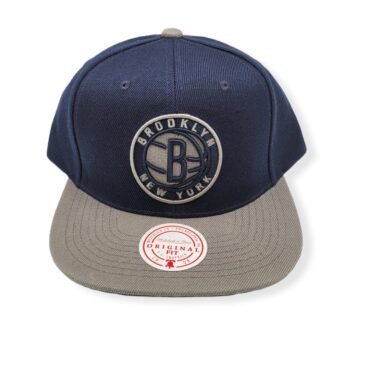 Mitchell & Ness Brooklyn Nets Navy Spirit Adjustable Snapback Hat Cap