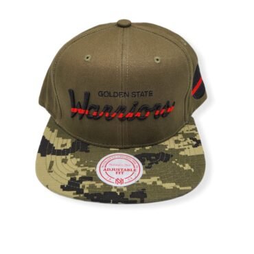 Mitchell & Ness Golden State Warriors Power Olive Adjustable Snapback Hat Cap