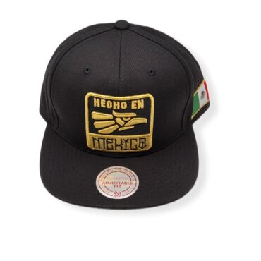 Mitchell & Ness Mexico Hecho in Mexico Gold Embroidered Adjustable Snapback Hat Cap