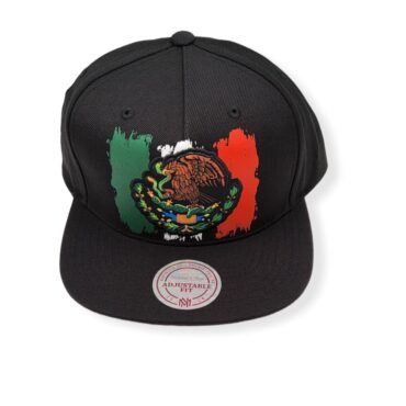 Mitchell & Ness Mexico Patch Over Flat Embroidery Stripes Adjustable Snapback Hat Cap