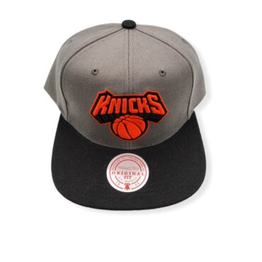 Mitchell & Ness New York Knicks Neon Lights Gray/Black Adjustable Snapback Hat Cap