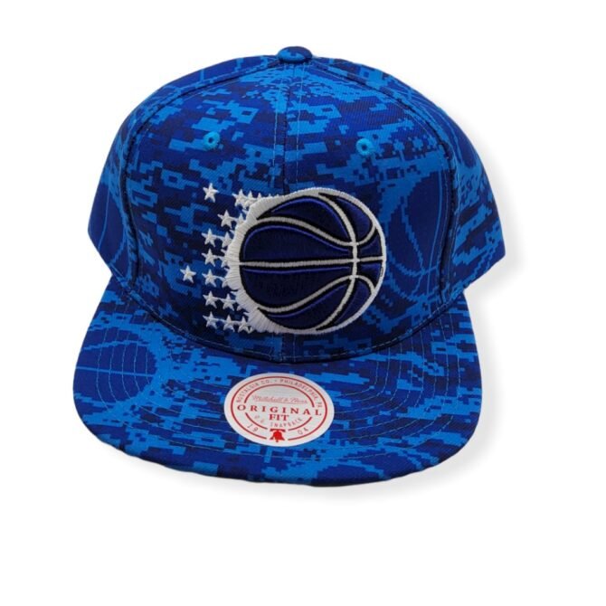 Mitchell & Ness Orlando Magic Team Digi Camo Blue Adjustable Snapback Hat Cap