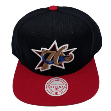 Mitchell & Ness Philadelphia 76ers Team 2 Tone 2.0 Adjustable Snapback Hat Cap