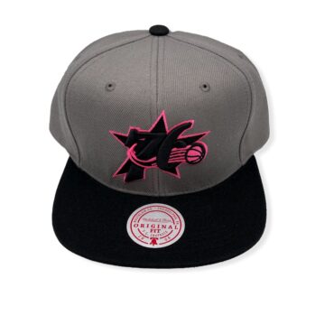 Mitchell & Ness Philadelphia 76ers Neon Lights Hardwood Classics Grey/Black Adjustable Snapback Hat Cap