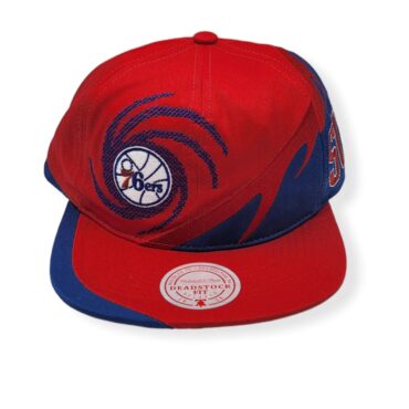 Mitchell & Ness Philadelphia 76ers Spiral Deadstock Adjustable Snapback Hat Cap