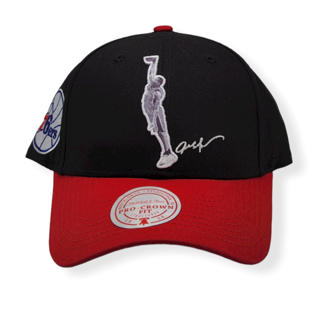 Mitchell & Ness Philadelphia 76ers Allen Iverson Highlight Real Pro Crown Adjustable Snapback Hat Cap