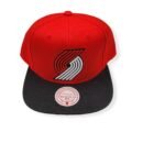 Mitchell & Ness Portland Trail Blazers Core Basic Red/Black Adjustable Snapback Hat Cap