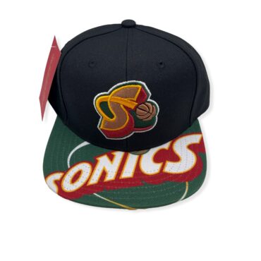 Mitchell & Ness Seattle Supersonics Swingman Pop Hardwood Classics Adjustable Snapback Hat Cap