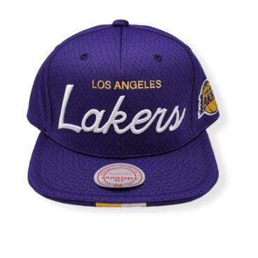 Mitchell & Ness Los Angeles Lakers Tip Off Warm Up Adjustable Snapback Hat Cap
