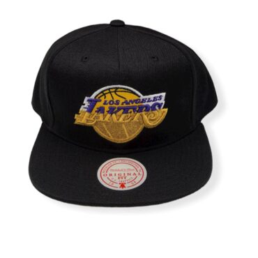 Mitchell & Ness Los Angeles Lakers Gold Dip Down Adjustable Snapback Hat Cap