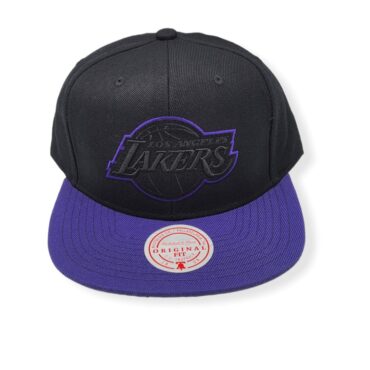Mitchell & Ness Los Angeles Lakers Pop Block Adjustable Snapback Hat Cap
