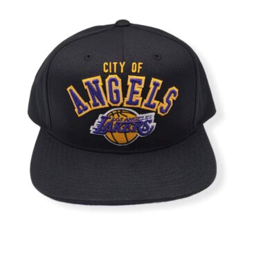 Mitchell & Ness Los Angeles Lakers ZZ Black Adjustable Snapback Hat Cap