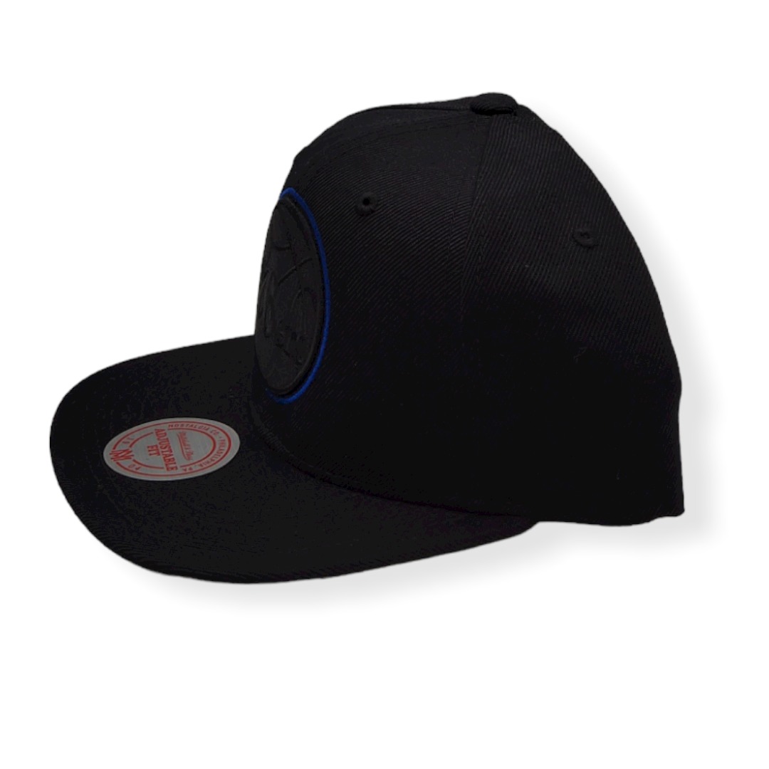Mitchell & Ness Philadelphia 76ers Black Team Pop Adjustable Snapback Hat Cap