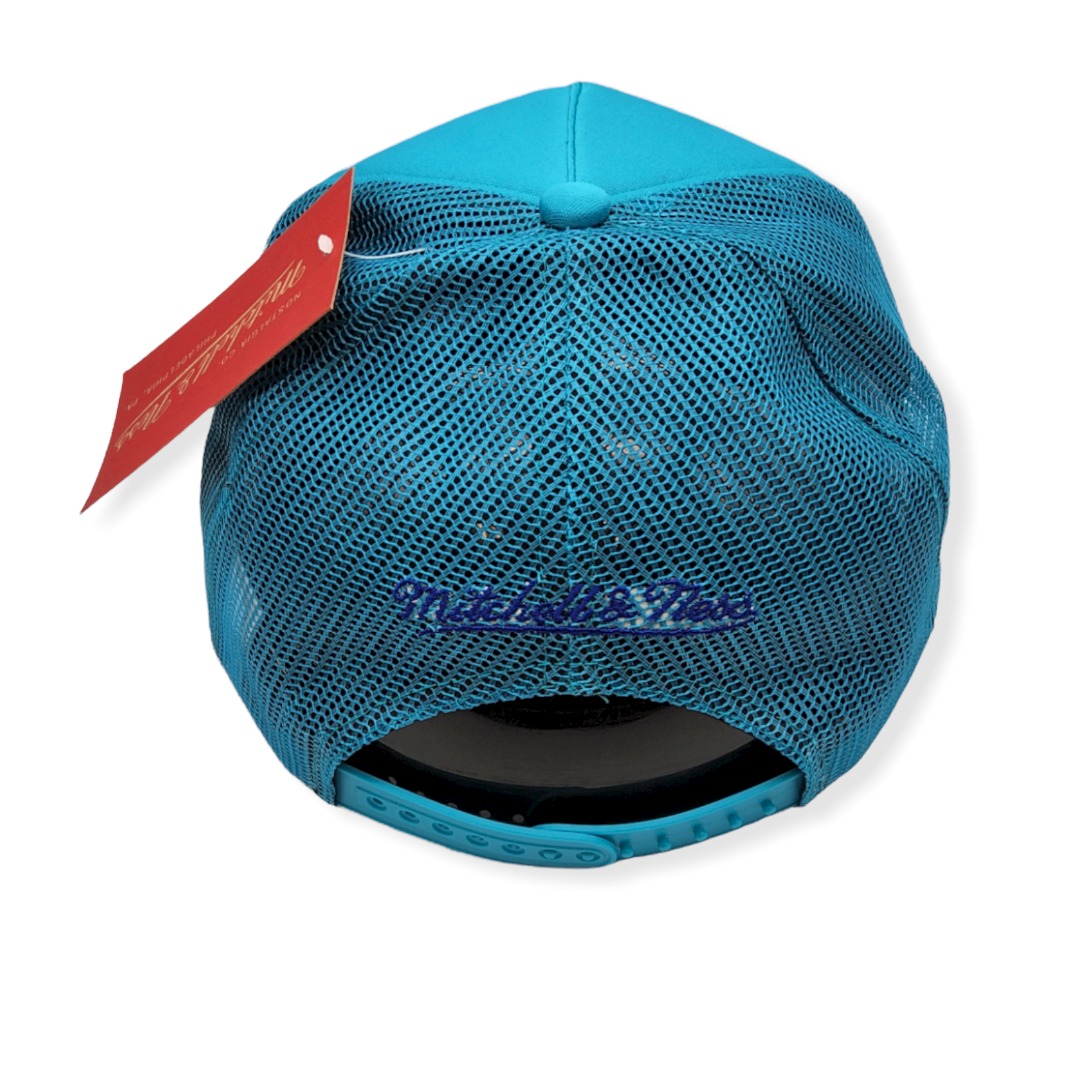 Mitchell & Ness Charlotte Hornets Puff the Magic Trucker Adjustable Snapback Hat