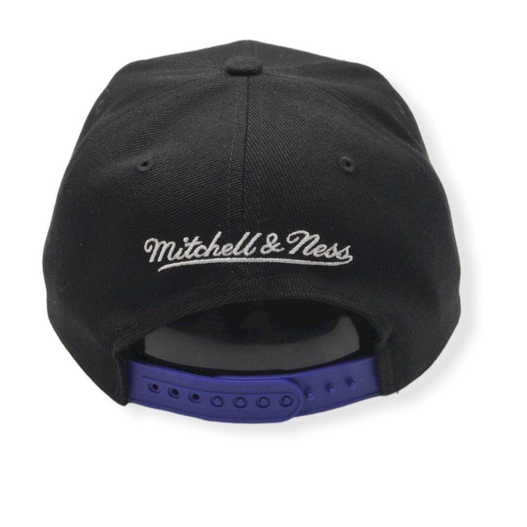 Mitchell & Ness Utah Jazz Core Basic Hardwood Classics Black/Purple Adjustable Snapback Hat Cap