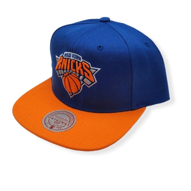 Mitchell & Ness New York Knicks Core Basic Blue/Orange Adjustable Snapback Hat Cap