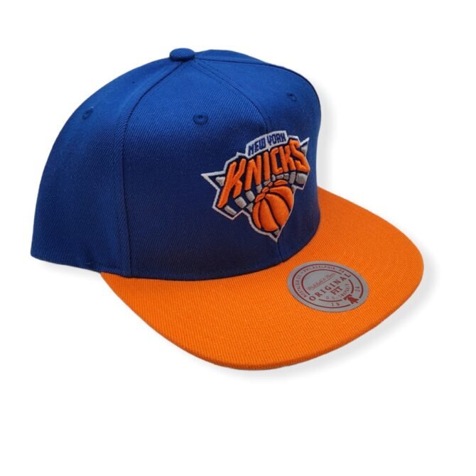 Mitchell & Ness New York Knicks Core Basic Blue/Orange Adjustable Snapback Hat Cap