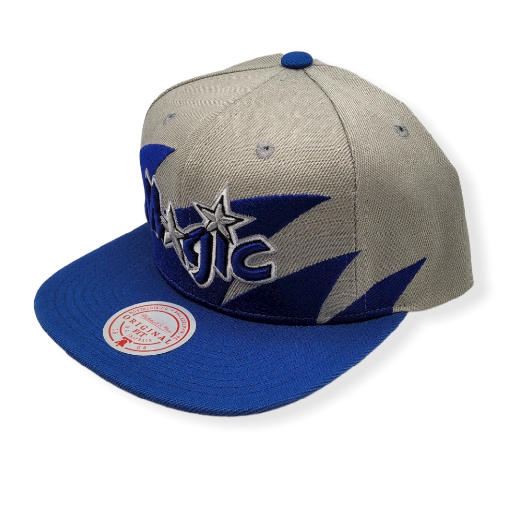 Mitchell & Ness Orlando Magic Sharktooth Grey/Blue Adjustable Snapback Hat Cap