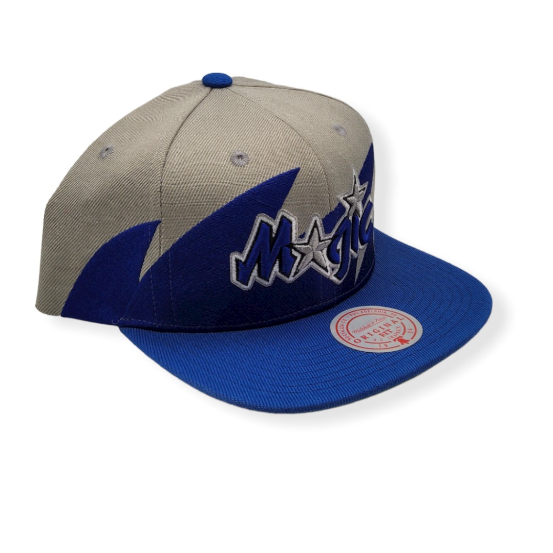 Mitchell & Ness Orlando Magic Sharktooth Grey/Blue Adjustable Snapback Hat Cap