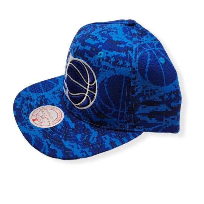 Mitchell & Ness Orlando Magic Team Digi Camo Blue Adjustable Snapback Hat Cap