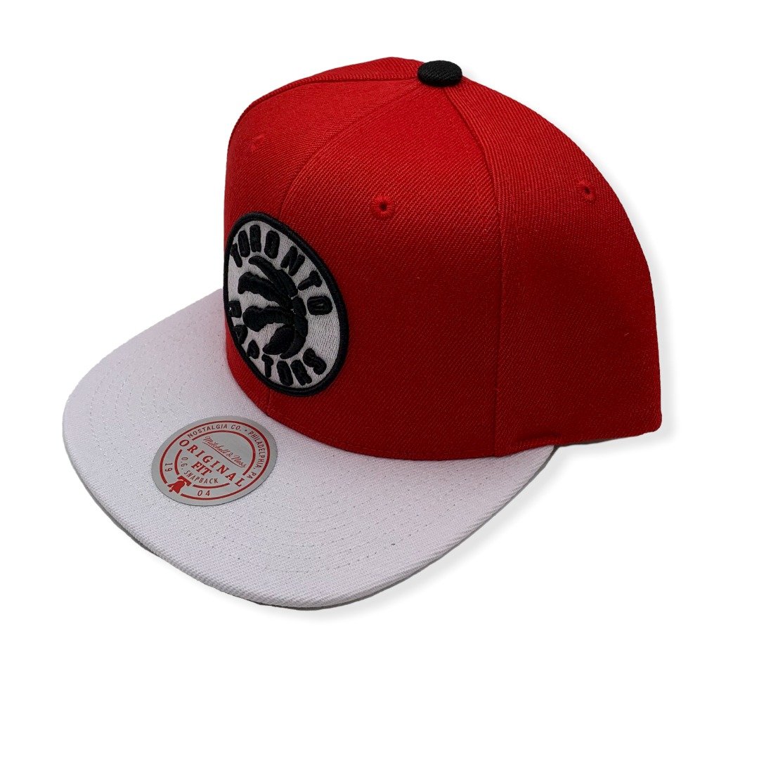 Mitchell & Ness Toronto Raptors Cardinal Red 2 Tone Adjustable Snapback Hat Cap