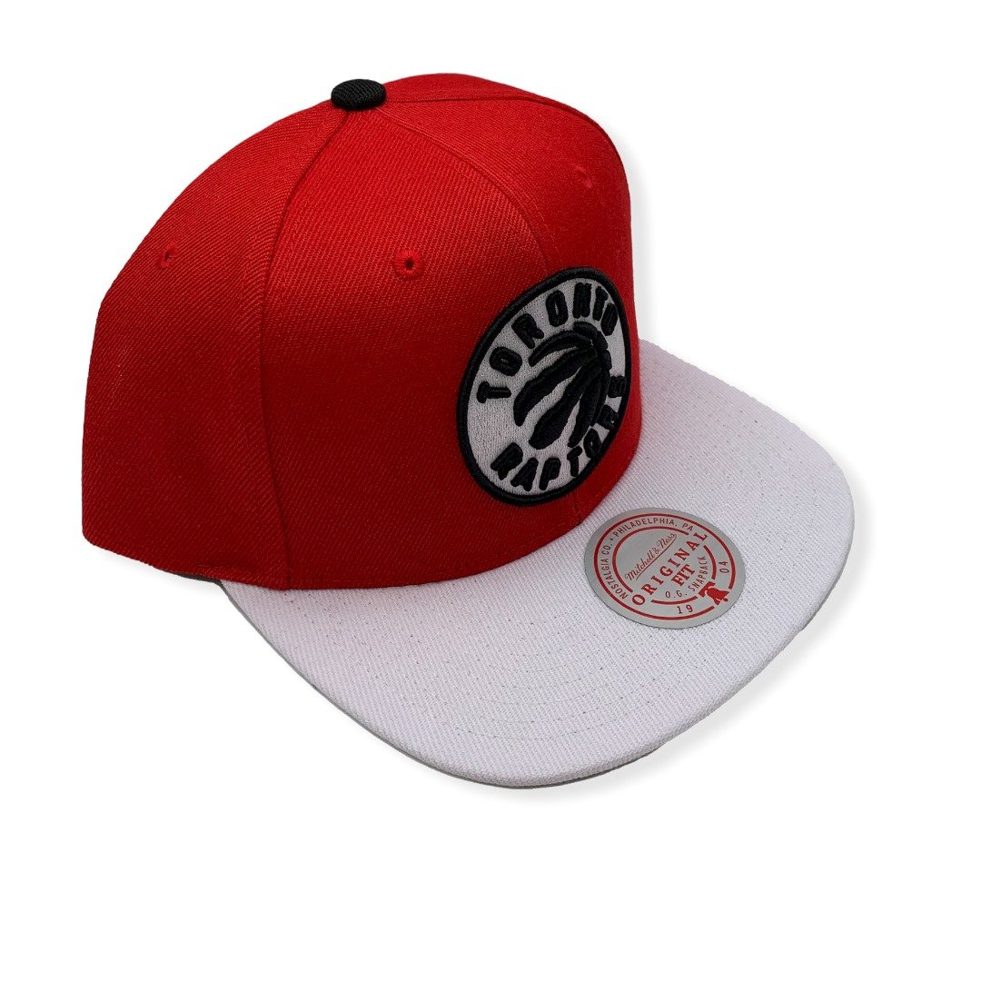 Mitchell & Ness Toronto Raptors Cardinal Red 2 Tone Adjustable Snapback Hat Cap