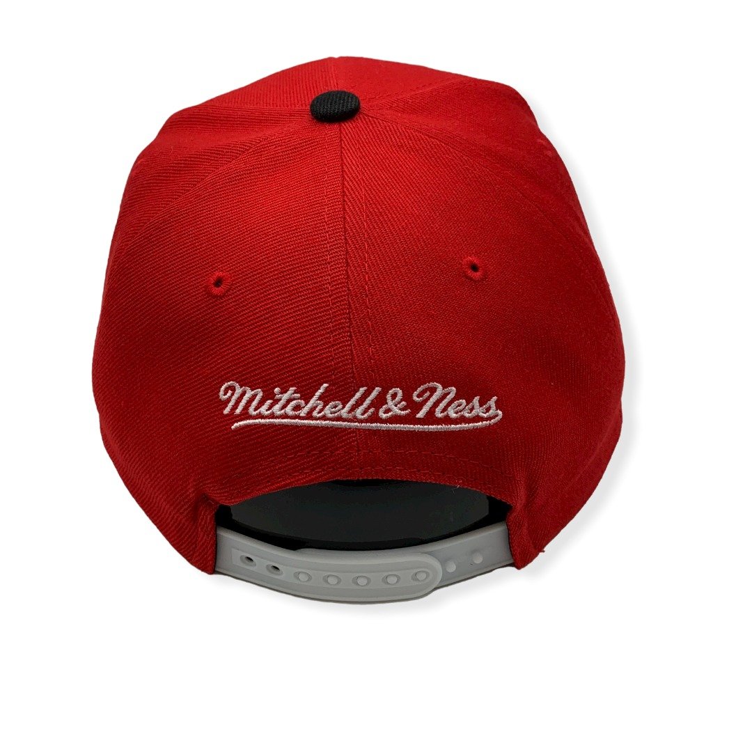 Mitchell & Ness Toronto Raptors Cardinal Red 2 Tone Adjustable Snapback Hat Cap