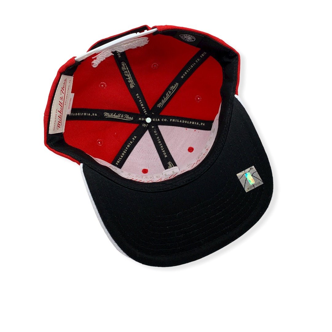 Mitchell & Ness Toronto Raptors Cardinal Red 2 Tone Adjustable Snapback Hat Cap