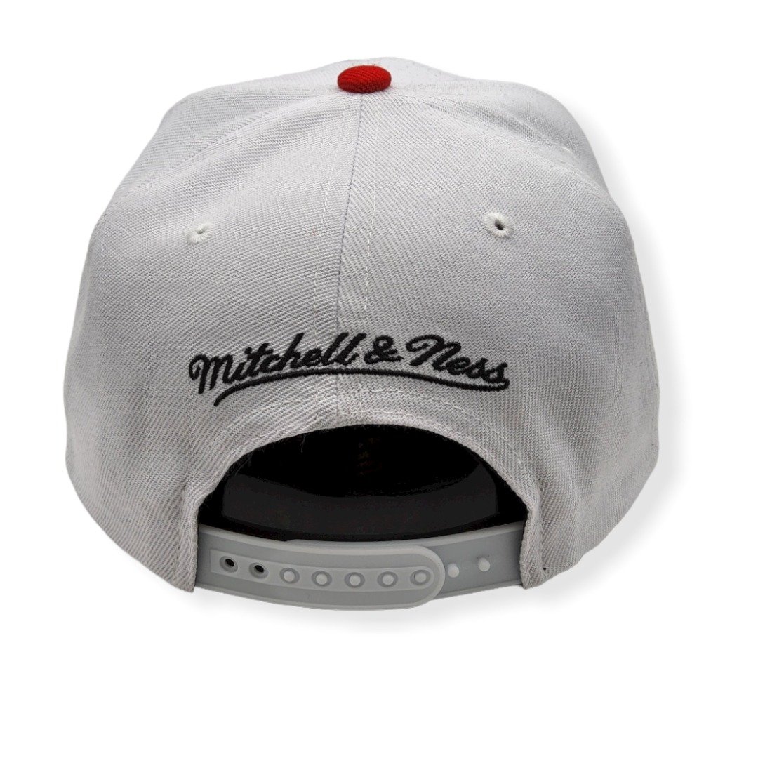 Mitchell & Ness Toronto Raptors Core Basic White/Red Adjustable Snapback Hat Cap
